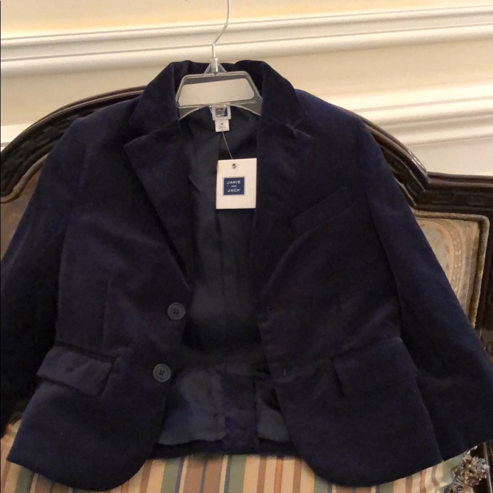 Jack & Janie Blue Velvet Jacket Boys